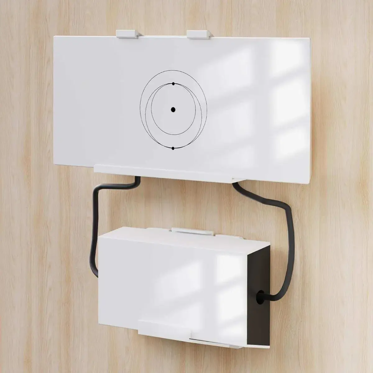 Starlink Gen3 router wall bracket installed on wall demo